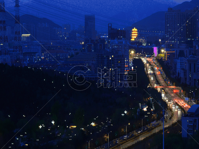 北京门头沟新发展城市延时GIF图片素材免费下载