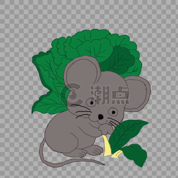小老鼠偷白菜图片素材免费下载