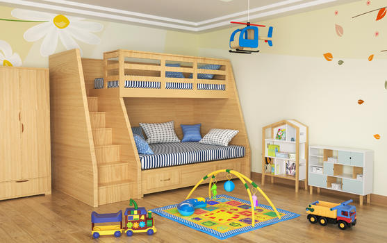 儿童房模型图片素材免费下载