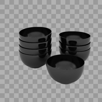 黑色瓷碗图片素材免费下载