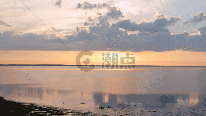 海滩夕阳gif图片素材免费下载