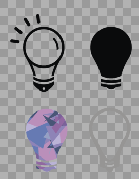 创意电灯泡图标图片素材免费下载