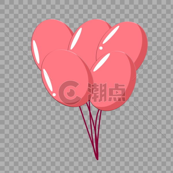 粉色的漂浮气球图片素材免费下载