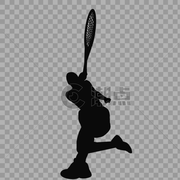 网球运动剪影图片素材免费下载