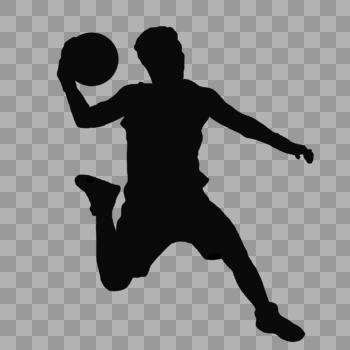篮球传球剪影图片素材免费下载