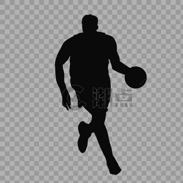 篮球走位剪影图片素材免费下载