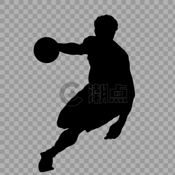 篮球带球剪影图片素材免费下载