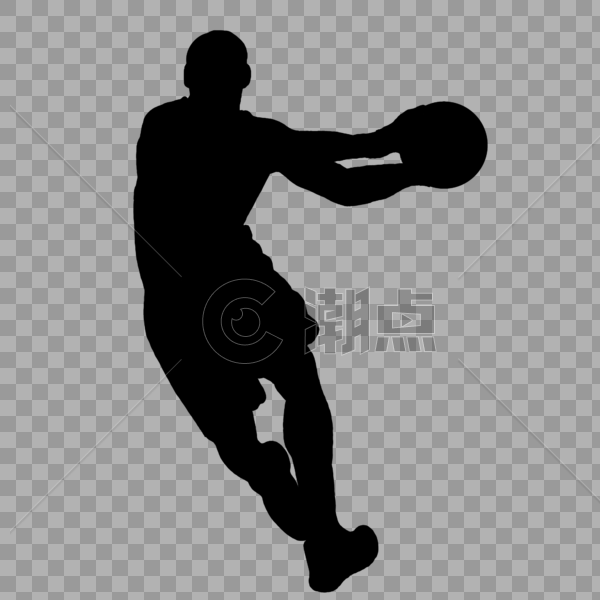 篮球传球剪影图片素材免费下载