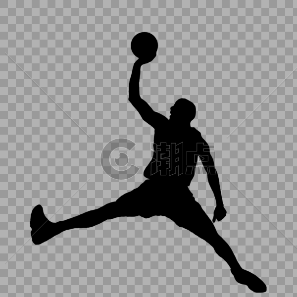 篮球投篮动作剪影图片素材免费下载