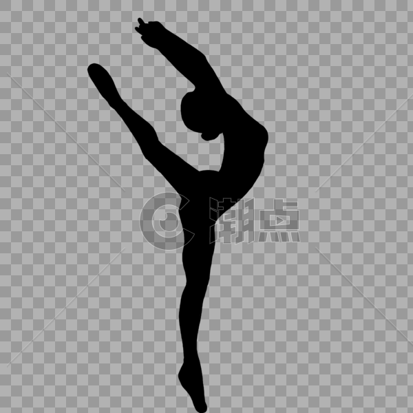 芭蕾舞剪影图片素材免费下载