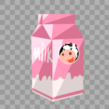 粉色牛奶盒图片素材免费下载