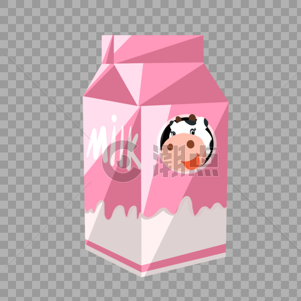 粉色牛奶盒图片素材免费下载