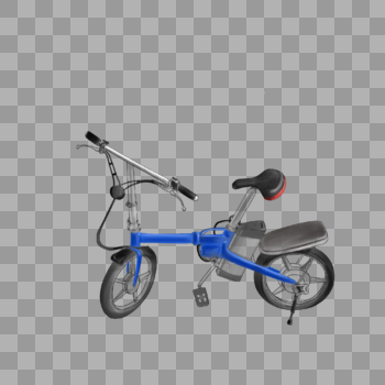 蓝色的电动脚踏车图片素材免费下载