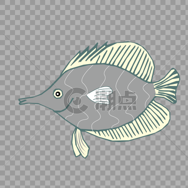 AI矢量图卡通噘嘴鱼鱼类元素图片素材免费下载