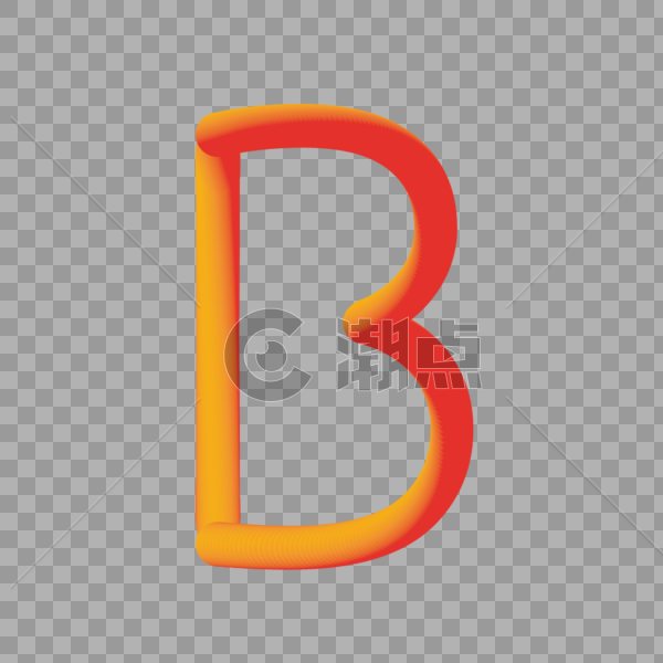 3D风格字母B图片素材免费下载