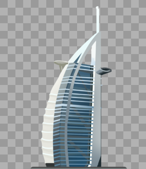 迪拜地标建筑——帆船酒店图片素材免费下载