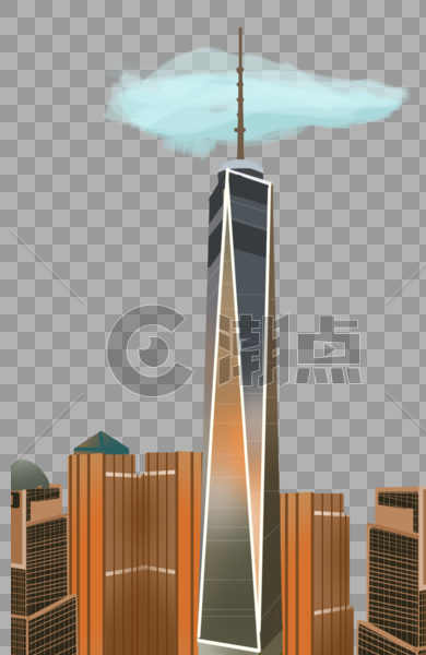 美国地标建筑——纽约世界贸易中心一号楼图片素材免费下载