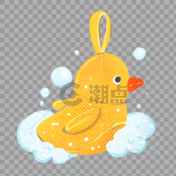 可爱黄色小鸭清洁球图片素材免费下载