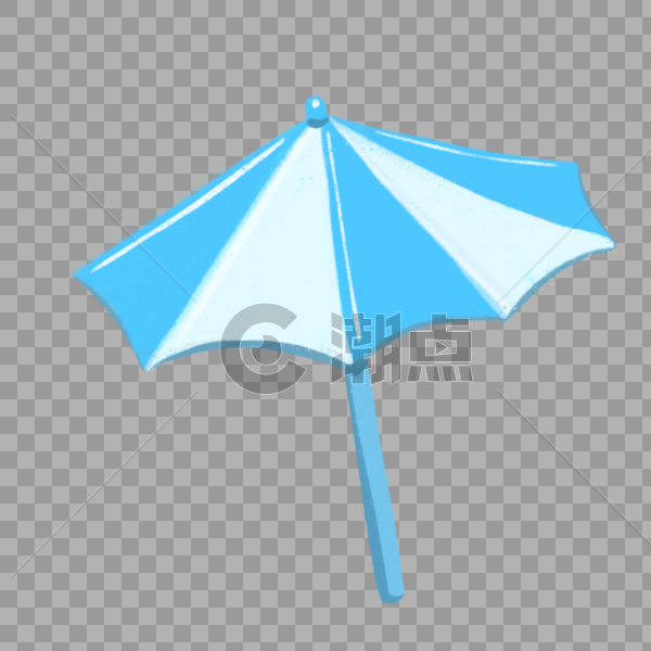 夏季卡通沙滩度假遮阳伞图片素材免费下载