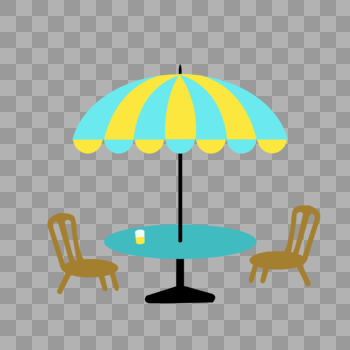 遮阳伞和桌椅图片素材免费下载