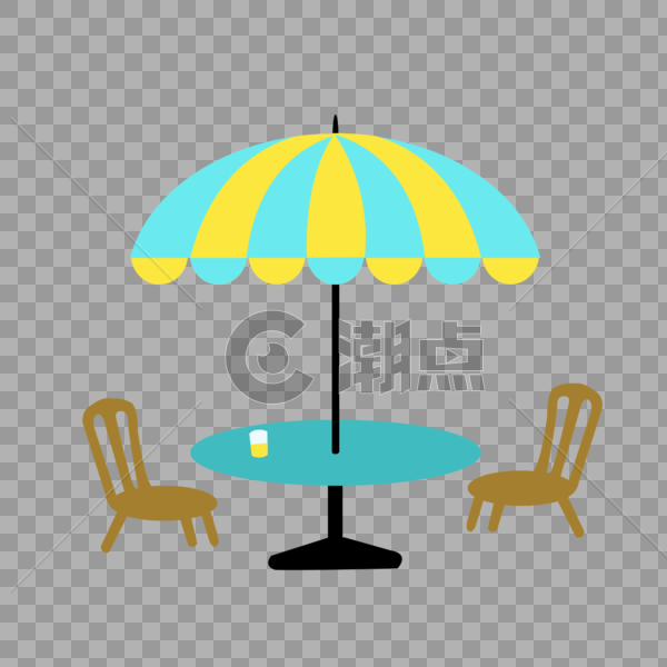 遮阳伞和桌椅图片素材免费下载