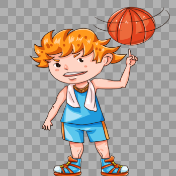 转篮球的男孩图片素材免费下载