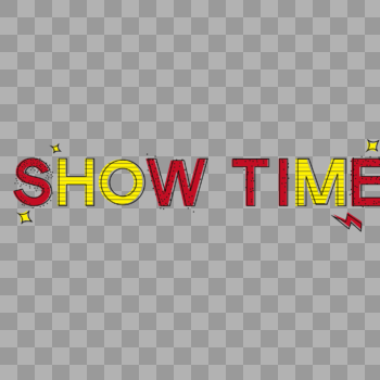 showtime矢量艺术字图片素材免费下载