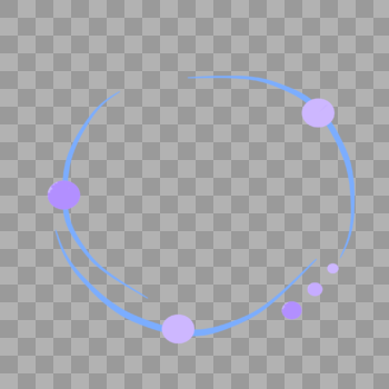 蓝色紫色圆点圆圈手绘简约边框图片素材免费下载