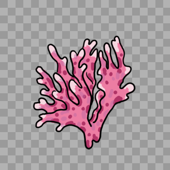粉色珊瑚礁元素图片素材免费下载