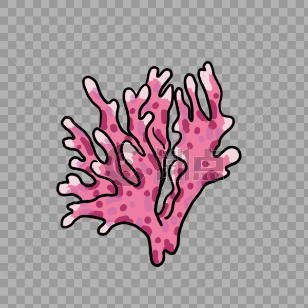 粉色珊瑚礁元素图片素材免费下载