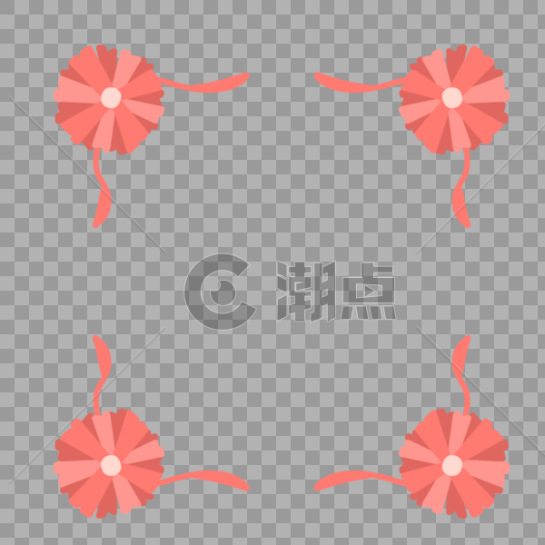 粉色花朵边框素材图片素材免费下载
