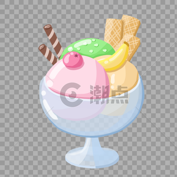 夏日水果冰淇淋甜品图片素材免费下载
