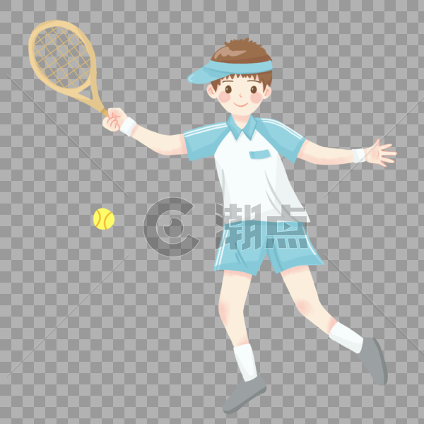 男孩打网球图片素材免费下载