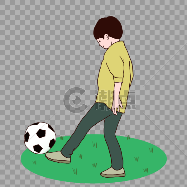 踢足球的小男孩图片素材免费下载