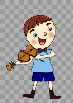 拉提琴的小男孩图片素材免费下载