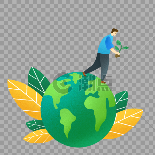 环境日环保地球和植树图片素材免费下载