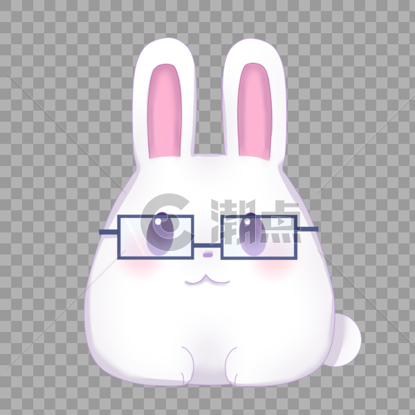戴眼镜的兔子图片素材免费下载