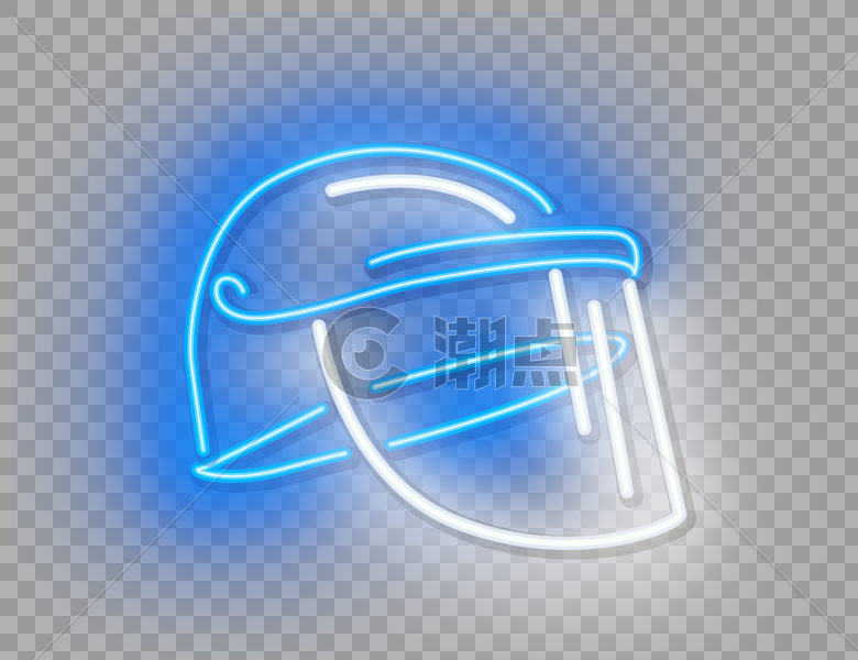 霓虹荧光头盔图片素材免费下载