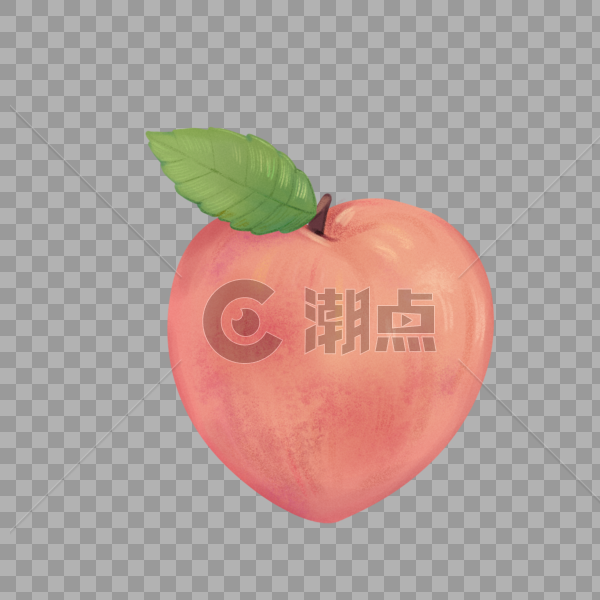 手绘水果桃子图片素材免费下载