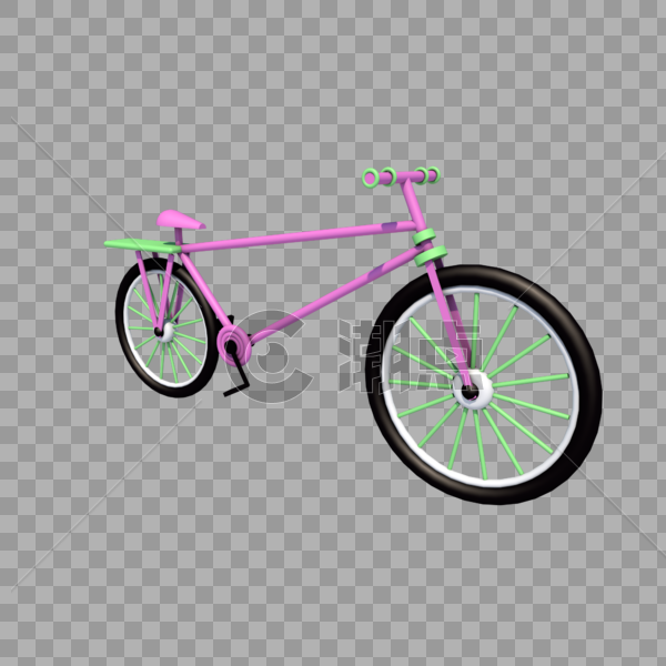 粉色时尚自行车图片素材免费下载
