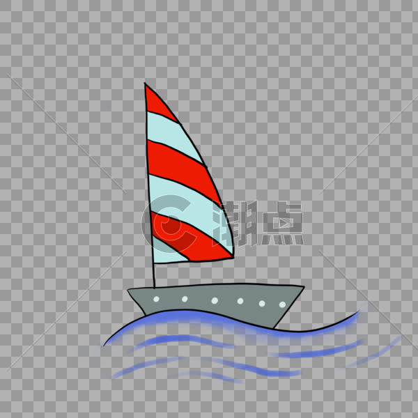 夏日小帆船图片素材免费下载