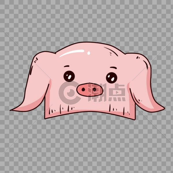 粉色小猪帽子图片素材免费下载