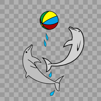 打球的海豚图片素材免费下载