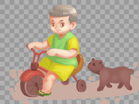 骑脚踏车的小朋友图片素材免费下载