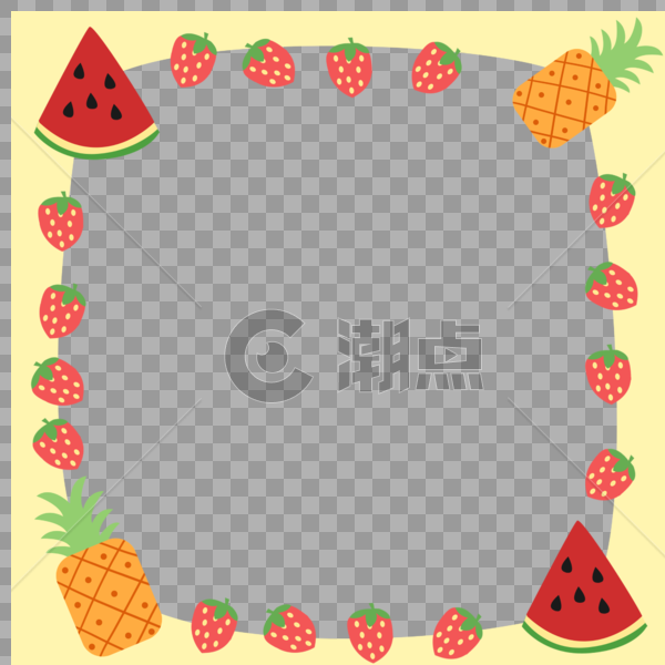 夏日水果装饰边框花边图片素材免费下载