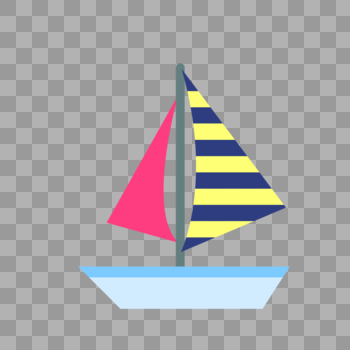 扁平风格帆船矢量素材图片素材免费下载