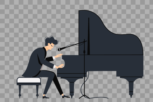 演奏钢琴的男生图片素材免费下载