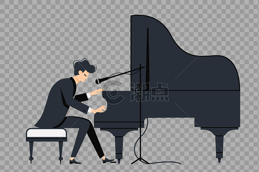 演奏钢琴的男生图片素材免费下载