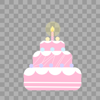 儿童节生日蛋糕甜品粉色巧克力球蜡烛手绘装饰图案图片素材免费下载