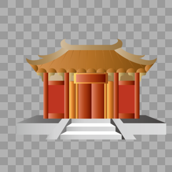 AI矢量图中国古风古代宫殿北京故宫名胜景点图片素材免费下载